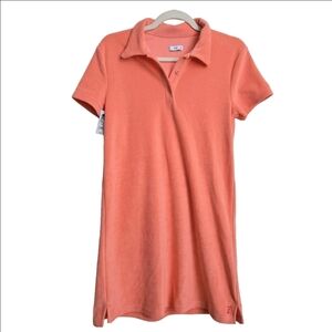 TNA Yale Strawberry Sorbet Terry‎ Short Sleeve Mini Polo Dress